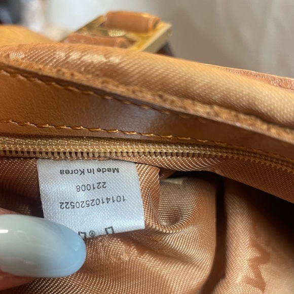 MCM Visetos Cognac Monogram Papillon Satchel - Picture 14 of 17